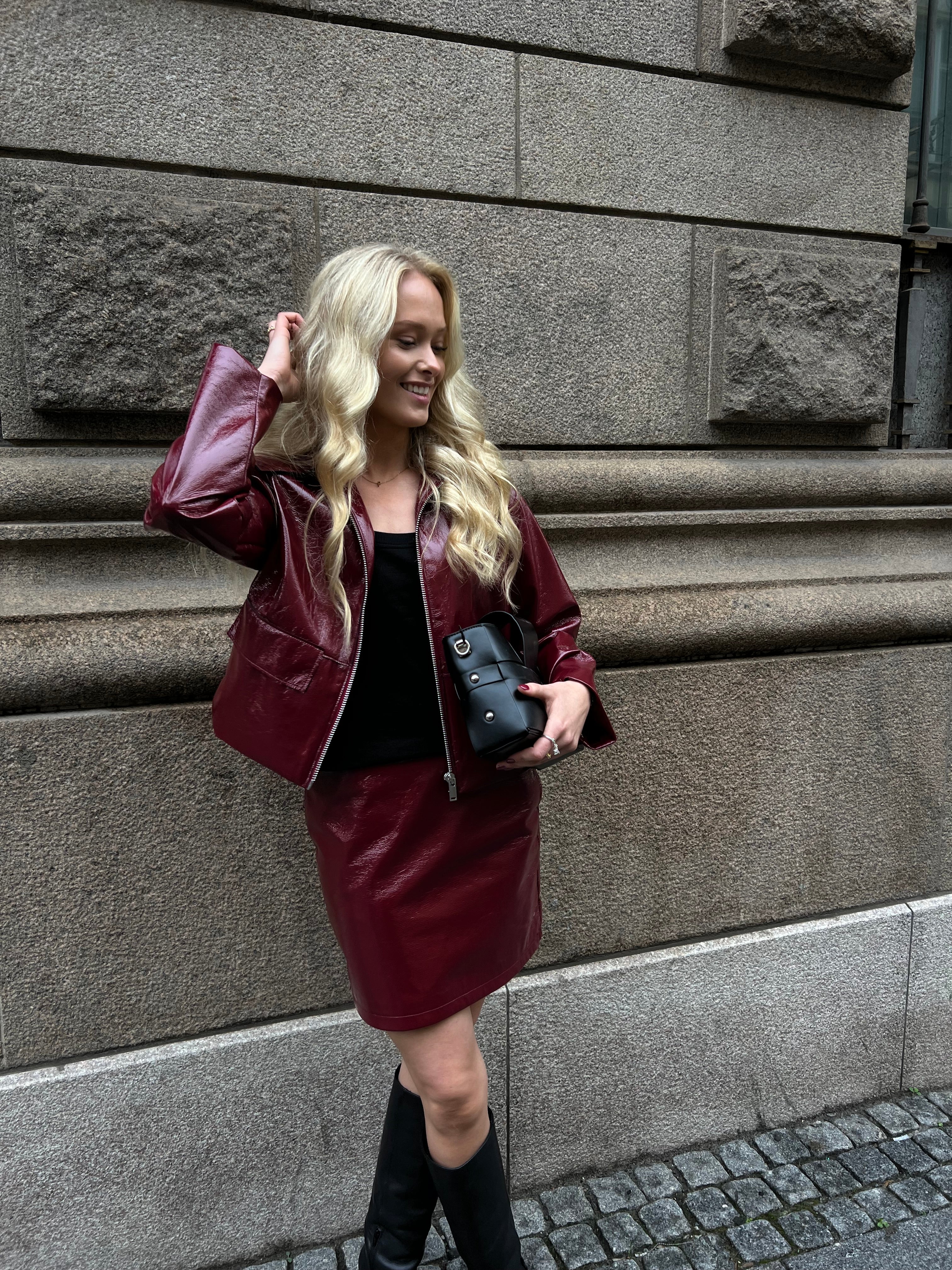 OBJTEXAS Skirt - Cabernet